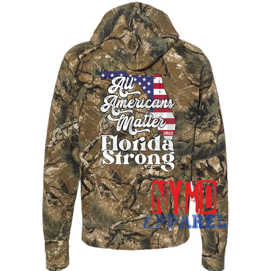 All Americans Matter Florida Strong Outdoor Camo Hoodie